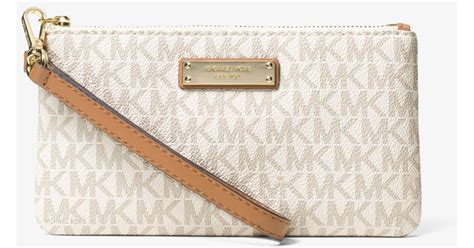 michael michael kors medium logo wristlet|Michael Kors wristlet cheap.